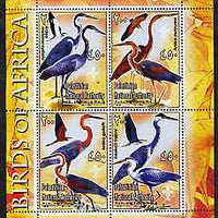 Palestine (PNA) 2005 Birds of Africa - Herons perf sheetlet containing 4 values each with Scout Logo unmounted mint. Note this item is privately produced and is offered purely on its thematic appeal