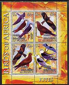 Palestine (PNA) 2005 Birds of Africa - Kites perf sheetlet containing 4 values each with Scout Logo unmounted mint. Note this item is privately produced and is offered purely on its thematic appeal