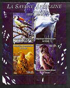 Congo 2004 Birds - La Savane Africaine perf sheetlet containing 4 values unmounted mint