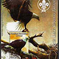 Congo 2004 Birds - Sur Salt Spring Island perf s/sheet with Scout Logo in background unmounted mint