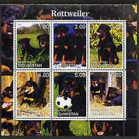 Tadjikistan 2000 Rottweiler perf sheetlet containing 6 values unmounted mint