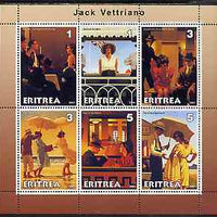 Eritrea 2001 Art of Jack Vettriano #1 perf sheetlet containing 6 values unmounted mint