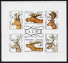 Bulgaria 1987 Stags imperf m/sheet containing set of 6, as SG 3440-45 (Mi BL 172B)