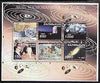Kalmikia Republic 1997 Space Research imperf sheetlet containing 6 values, unmounted mint