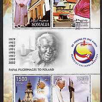 Somalia 2006 Pope Benedict's Trip to Poland perf sheetlet #3 containing 4 values unmounted mint