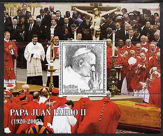 Sahara Republic 2006 Pope John Paul II perf m/sheet #1 unmounted mint
