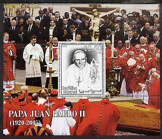 Sahara Republic 2006 Pope John Paul II perf m/sheet #2 unmounted mint