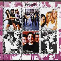 Tadjikistan 2000 Friends (TV Series) perf sheetlet containing 6 values unmounted mint