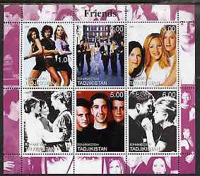 Tadjikistan 2000 Friends (TV Series) perf sheetlet containing 6 values unmounted mint