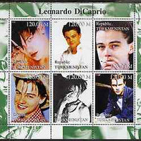 Turkmenistan 2000 Leonardo Di Caprio perf sheetlet containing 6 values unmounted mint
