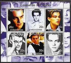 Kyrgyzstan 2000 Leonardo Di Caprio perf sheetlet containing 6 values unmounted mint