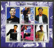 Turkmenistan 2000 Ricky Martin perf sheetlet containing 6 values unmounted mint