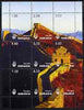 Koriakia Republic 1999 Great Wall of China composite perf sheetlet containing 9 values each with China 1999 Stamp Exhibition logo, unmounted mint