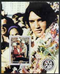 Djibouti 2004 Elvis Presley #1 perf s/sheet with Rotary Logo, unmounted mint