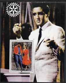 Djibouti 2004 Elvis Presley #2 perf s/sheet with Rotary Logo, unmounted mint