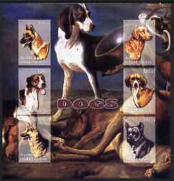 Turkmenistan 2001 Working Dogs special large perf sheet containing 6 values unmounted mint
