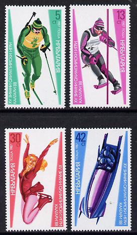 Bulgaria 1987 Winter Olympic Games set of 4 unmounted mint, SG 3475-78 (Mi 3617-20)