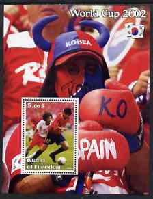 Island of Freedom 2002 Football World Cup #03 perf s/sheet unmounted mint