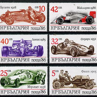 Bulgaria 1986 Racing Cars set of 6 unmounted mint, SG 3399-3404 (Mi 3537-42)*