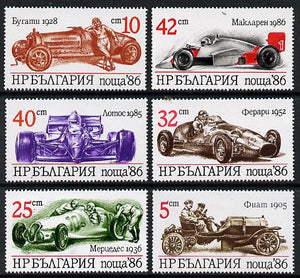 Bulgaria 1986 Racing Cars set of 6 unmounted mint, SG 3399-3404 (Mi 3537-42)*