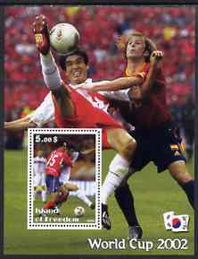Island of Freedom 2002 Football World Cup #11 perf s/sheet unmounted mint