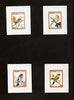 Yemen - Republic 1980 (?) Birds #3 imperf set of 6 each on Cromalin paper mounted in special folder by the printers, Ueberreuter