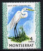 Montserrat 1970-74 Great Egret 4c on chalky paper unmounted mint, SG 245