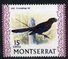 Montserrat 1972-74 Smooth Billed Ani 15c on chalky paper unmounted mint, SG 300a