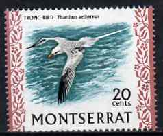 Montserrat 1972-74 Tropic Bird 20c on chalky paper unmounted mint, SG 301