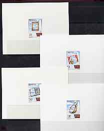 Senegal 1992 Dakar Biennale set of 4 imperf die proofs on card in issued colours, as SG1220-23