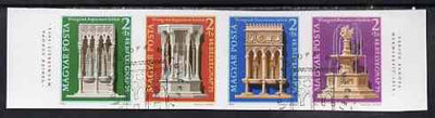 Hungary 1975 Stamp Day (Preservation of Monuments) m/sheet imperf and fine used, Mi BL115