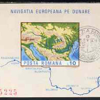 Rumania 1977 European Navigation of the Danube 10L imperf m/sheet fu Mi BL147