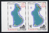 Kiribati 1987 Map $1 (Onotoa and okai house) imperf pair unmounted mint, as SG 273