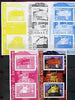 Benin 2002 Portraits of Locomotives imperf m/sheet containing 2 values each with Rotary Logo, the set of 5 progressive proofs comprising the 4 individual colours plus all 4-colour composite (as issued) all unmounted mint