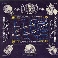 Bulgaria 1986 Halley's Comet perf m/sheet containing 4 values unmounted mint, SG MS 3331, Mi BL 162A