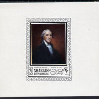 Sharjah 1968 American Artists imperf sheetlet containing 20 Dh value (Gilbert Stuart) unmounted mint as Mi 448