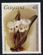 Guyana 1985-89 Orchids Series 2 plate 17 (Sanders' Reichenbachia) 45c unmounted mint, SG 1872