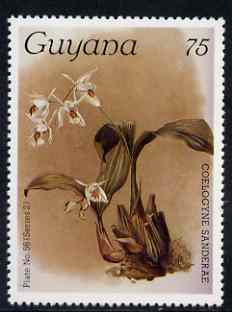 Guyana 1985-89 Orchids Series 2 plate 56 (Sanders' Reichenbachia) 75c unmounted mint, SG 1875