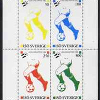 Iso - Sweden 1982 Football World Cup perf sheetlet containing set of 4 values unmounted mint