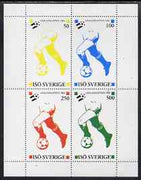 Iso - Sweden 1982 Football World Cup perf sheetlet containing set of 4 values unmounted mint