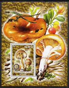 Congo 2002 Fungi #2 perf m/sheet with Rotary Logo unmounted mint