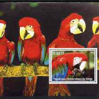 Congo 2002 Parrots #2 perf m/sheet unmounted mint
