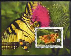 Congo 2002 Butterflies #2 perf m/sheet with Scout Logo unmounted mint