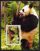 Congo 2002 Pandas #1 perf m/sheet with Scout Logo unmounted mint