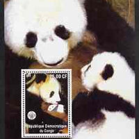 Congo 2002 Pandas #2 perf m/sheet with Scout Logo unmounted mint