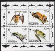 Ingushetia Republic 1997 WWF - Bats perf sheetlet containing complete set of 4 unmounted mint