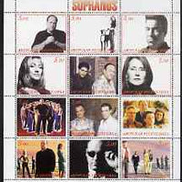 Amurskaja Republic 2001 The Sopranos (TV Gangsters) perf sheetlet containing 12 values unmounted mint