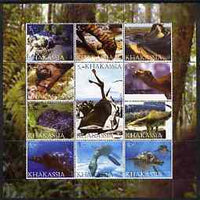 Chakasia 2003 Pre historic Life perf sheetlet containing 12 values unmounted mint