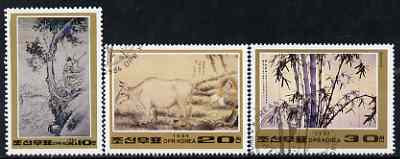 North Korea 1984 Paintings perf set of 3 cto used SG N2431-33