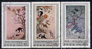 North Korea 1978 Paintings by Li Am perf set of 3 cto used SG N1789-91